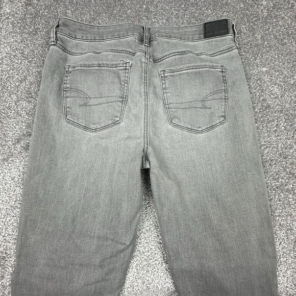 American Eagle Outfitters Denim - American Eagle Next Level Flex Jeans Womens 8 (32x30) Gray Distressed Flat Front